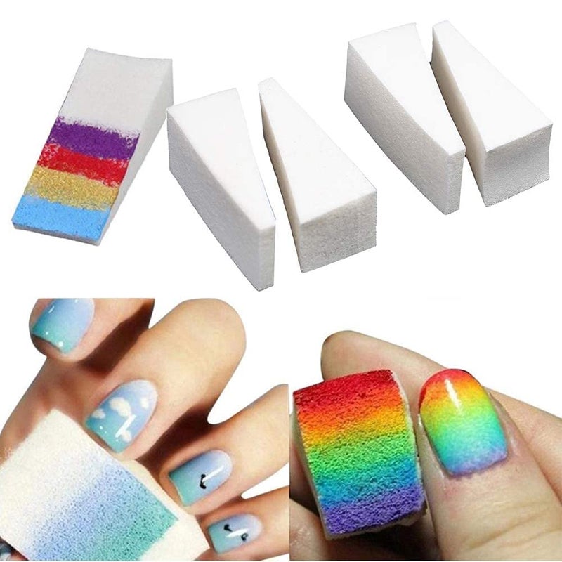 Generic HStyle store 10 pcs Diy Creative Gradient Nail Art Sponge Gradient Nails Soft Sponges For Color Nail Acrylic Nail Accessories  - Image 2