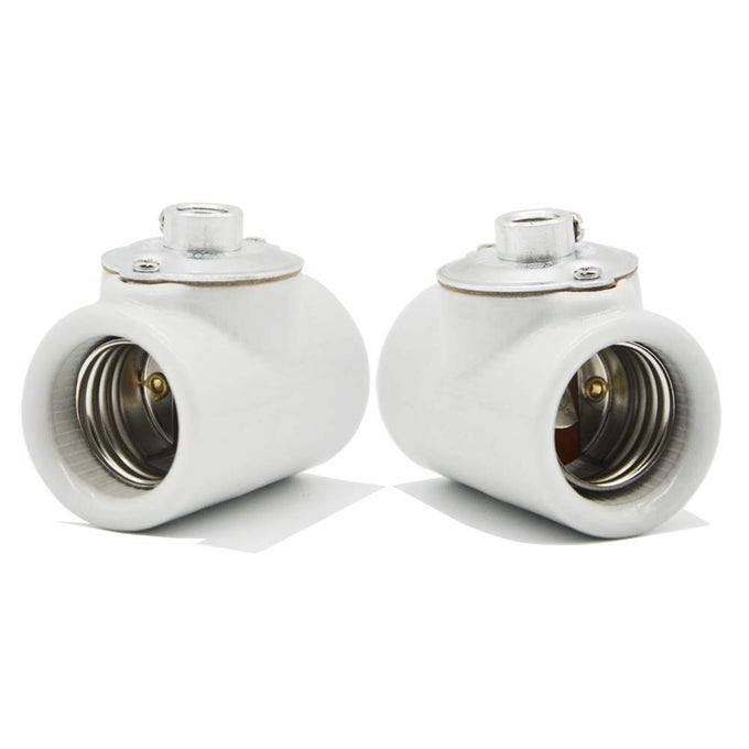 DUAL BULB SOCKET MEDIUM BASE E26 DOUBLE LIGHT FIXTURE SOCKETSCREW FIXING PORCELAIN E26 TWIN LIGHT SOCKET WITH BUSHING