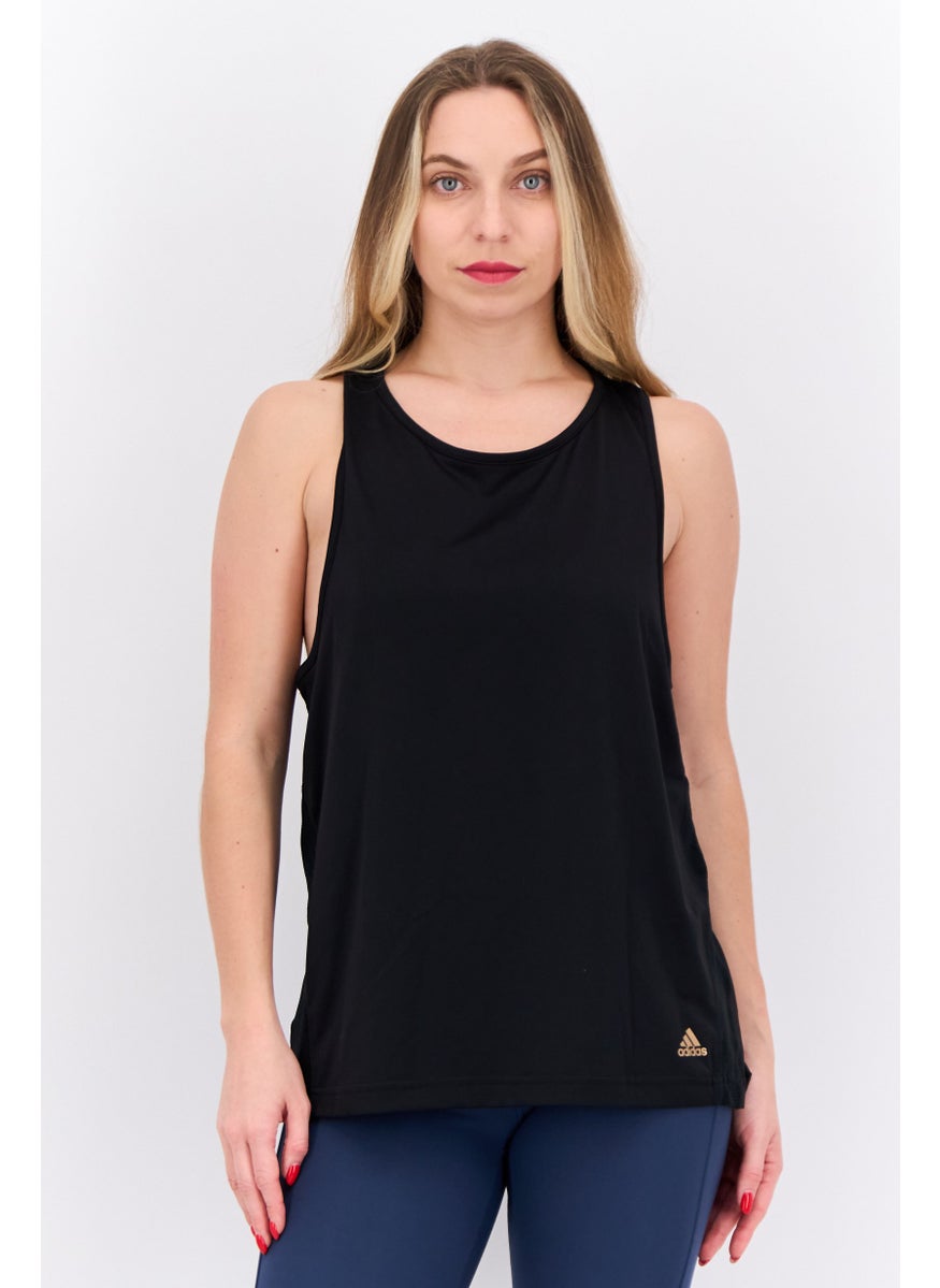Adidas - Women Sportswear Fit Sleeveless Training Tank Top, Black - Image 1