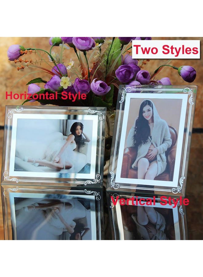 TYSSELY Picture Frames Silver Glass Photo Frames 3.5x5 4x6 5x7 6x8 Clear Vertical and Horizontal Picture Frame for Table Desk Shelf Office House Decoration Gifts - Image 3