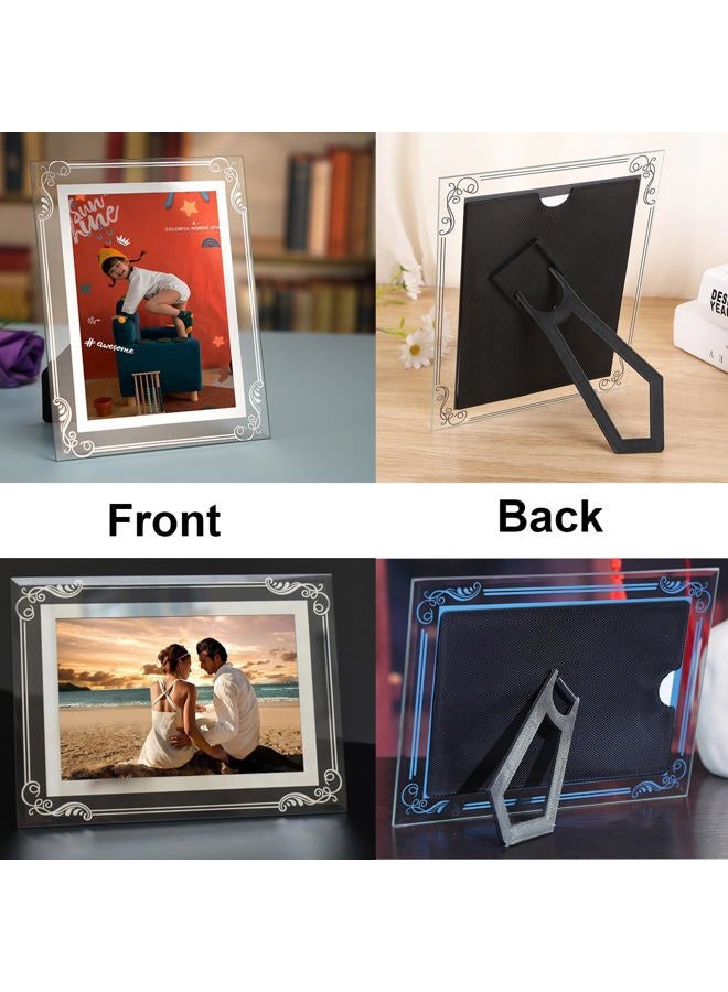 TYSSELY Picture Frames Silver Glass Photo Frames 3.5x5 4x6 5x7 6x8 Clear Vertical and Horizontal Picture Frame for Table Desk Shelf Office House Decoration Gifts - Image 4