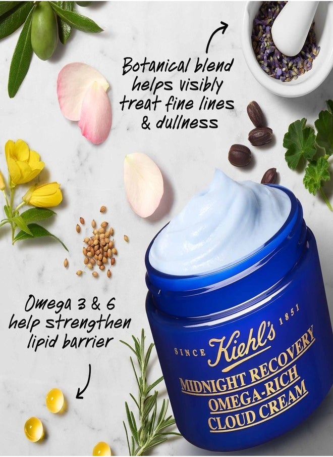 Kiehl's - Kiehl's Midnight Recovery Omega Rich Cloud Cream 0.5 Oz / 14 Ml Sealed - Image 1