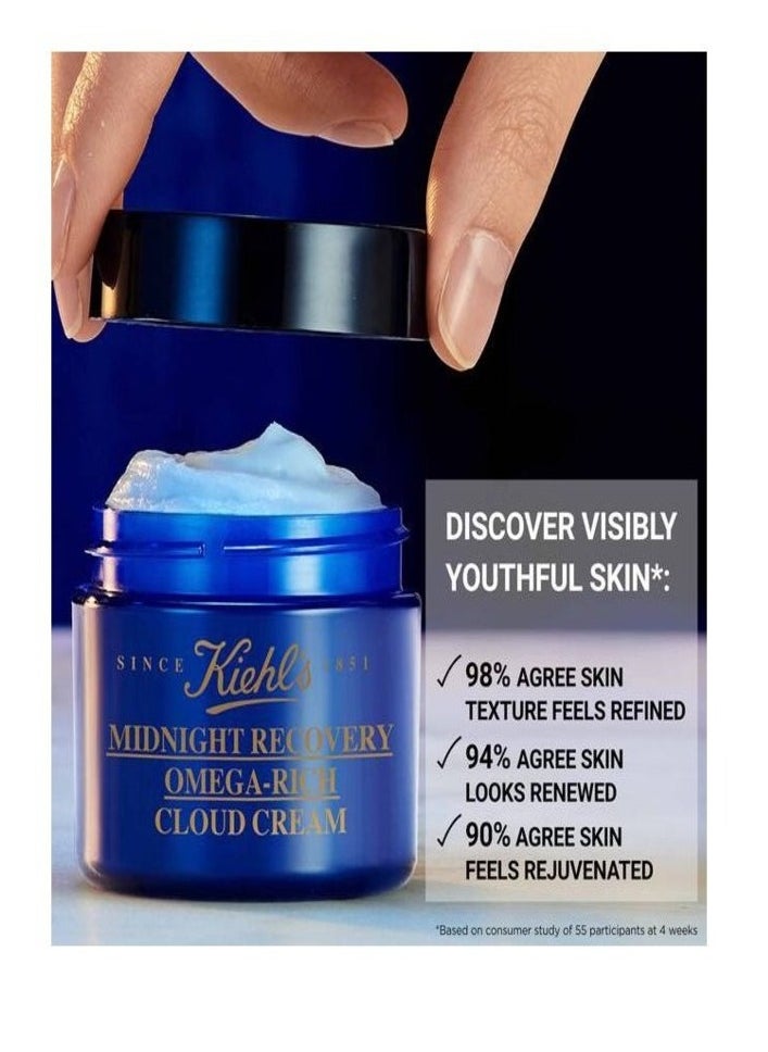 Kiehl's - Kiehl's Midnight Recovery Omega Rich Cloud Cream 0.5 Oz / 14 Ml Sealed - Image 1
