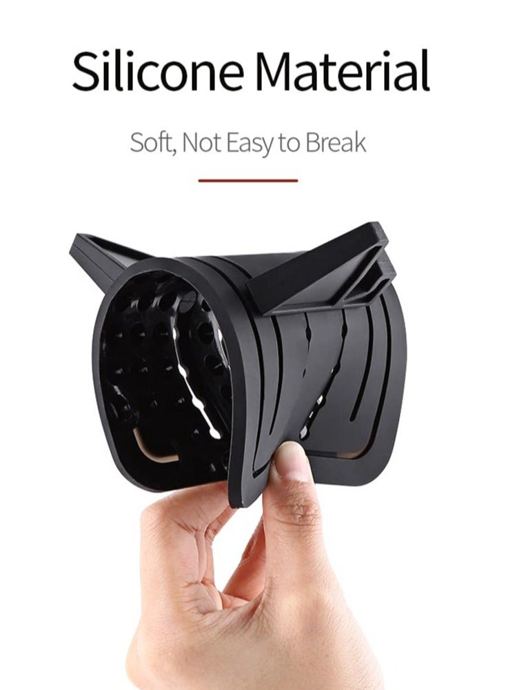 Excefore Car Phone Holder Anti-Slip Silicone Dashboard Car Pad Adjustable Smartphone Holder for Car/Home/Office Compatible with iPhone - Image 5