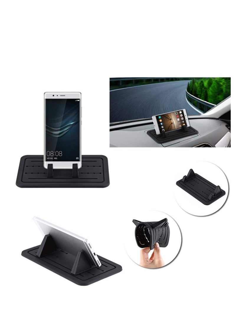 Excefore Car Phone Holder Anti-Slip Silicone Dashboard Car Pad Adjustable Smartphone Holder for Car/Home/Office Compatible with iPhone - Image 3
