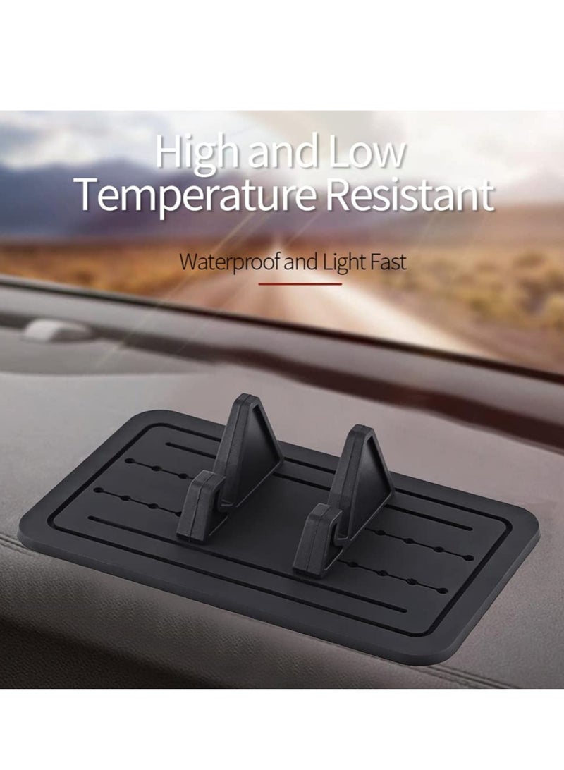 Excefore Car Phone Holder Anti-Slip Silicone Dashboard Car Pad Adjustable Smartphone Holder for Car/Home/Office Compatible with iPhone - Image 2