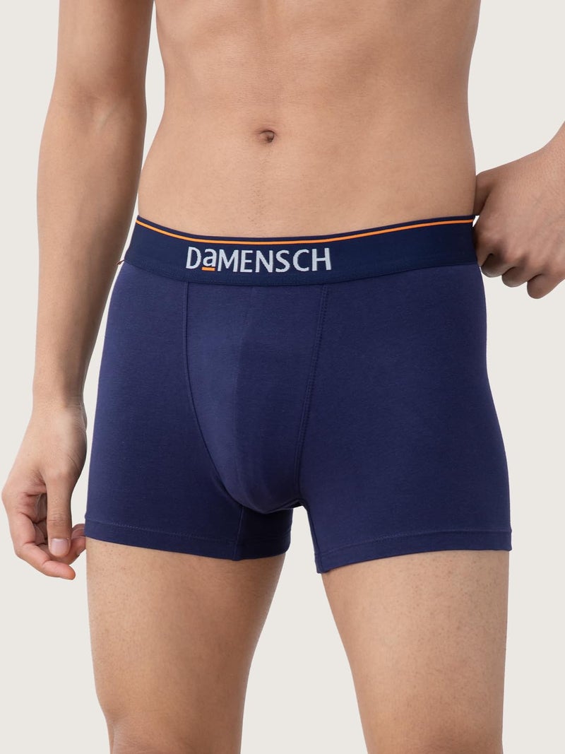 DAMENSCH Deo-Cotton Men's Anti-Bacterial Moisture-Free Cotton Solid Trunks-New Navy-Pack of 1-Large - Image 4