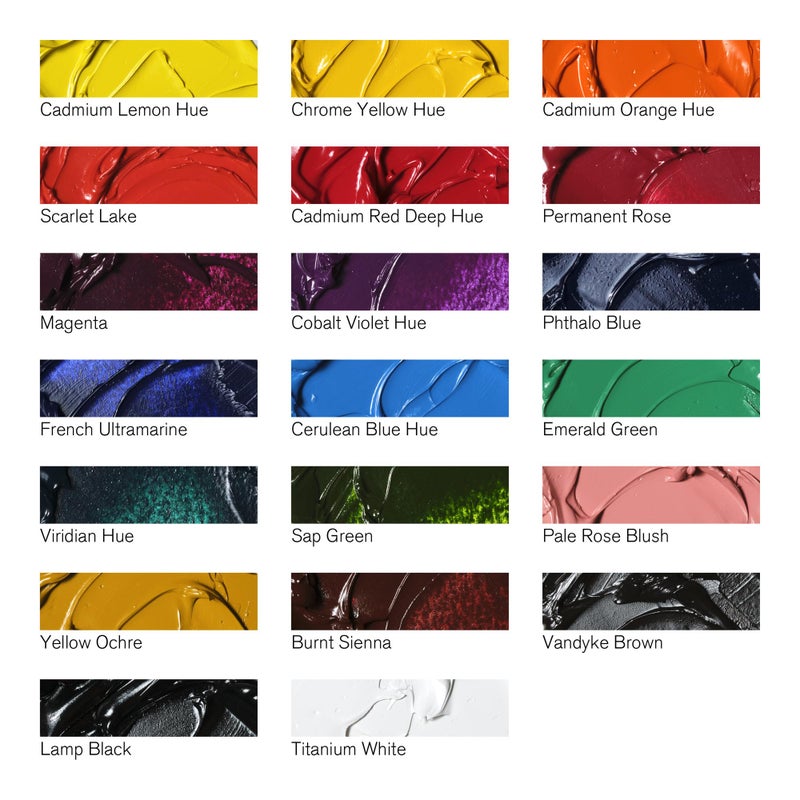 Winsor Newton Winsor & Newton Winton Oil Color Paint Set, 20 x 12ml (0.4-oz) Tubes - Image 2