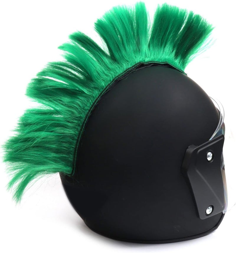 PAXLAMB Grass Green Mohawk Wig for Helmets - Fun Hairpiece for Cycling, Skiing, and Cosplay - Image 2