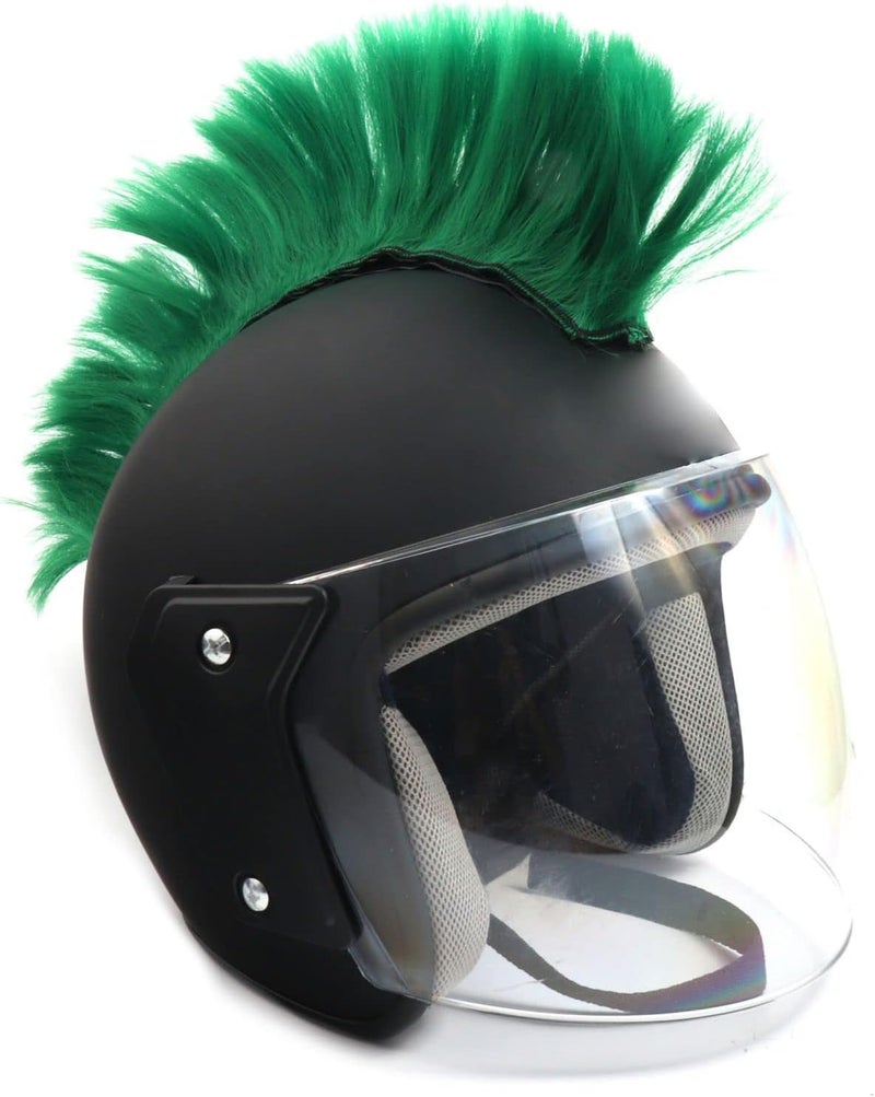 PAXLAMB Grass Green Mohawk Wig for Helmets - Fun Hairpiece for Cycling, Skiing, and Cosplay - Image 3