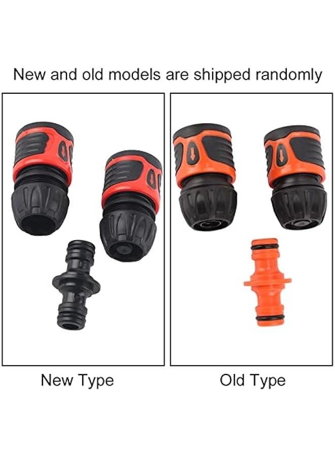 Generic - Garden Hose Quick Connector , 3Pcs PVC Garden Hose Fitting Quick Connect , Water Pipe Adapter with Water Stop Lock Feature , Quick Release Hose Connector , Hose Repair Connectors Tool for 1/2 Hose - Image 1