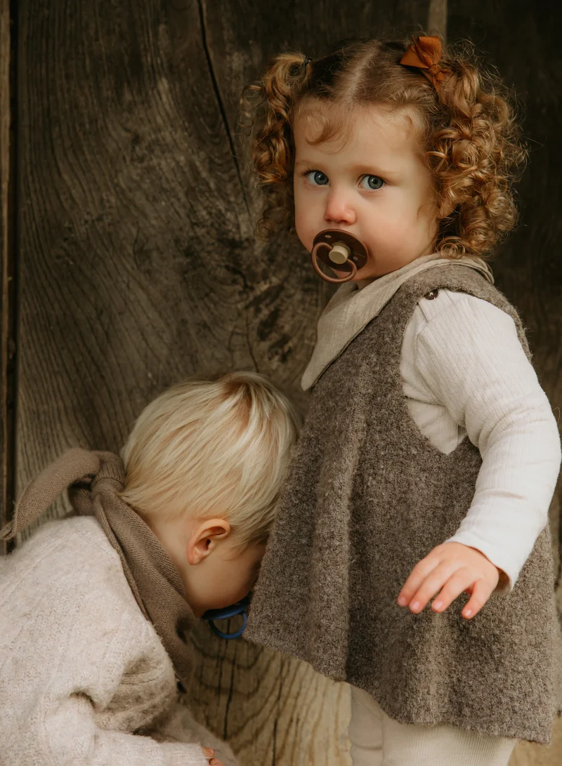 FRIGG Little Viking Latex Baby Pacifier 0-6M 1-Pack Bjorn Cocoa - Size 1