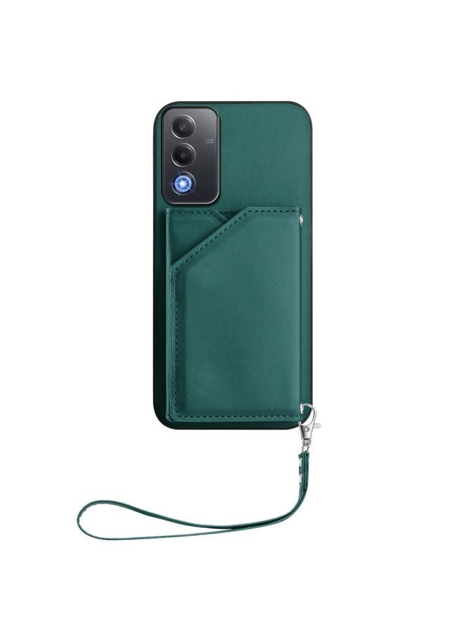 S-TOP Case For OPPO A3 Pro Global Skin Feel Four Card Slots Phone Case with Wrist Strap - Image 2