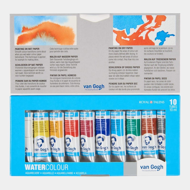 Van Gogh Watercolor Paint Set, 10x10ml Tube Set - Image 3