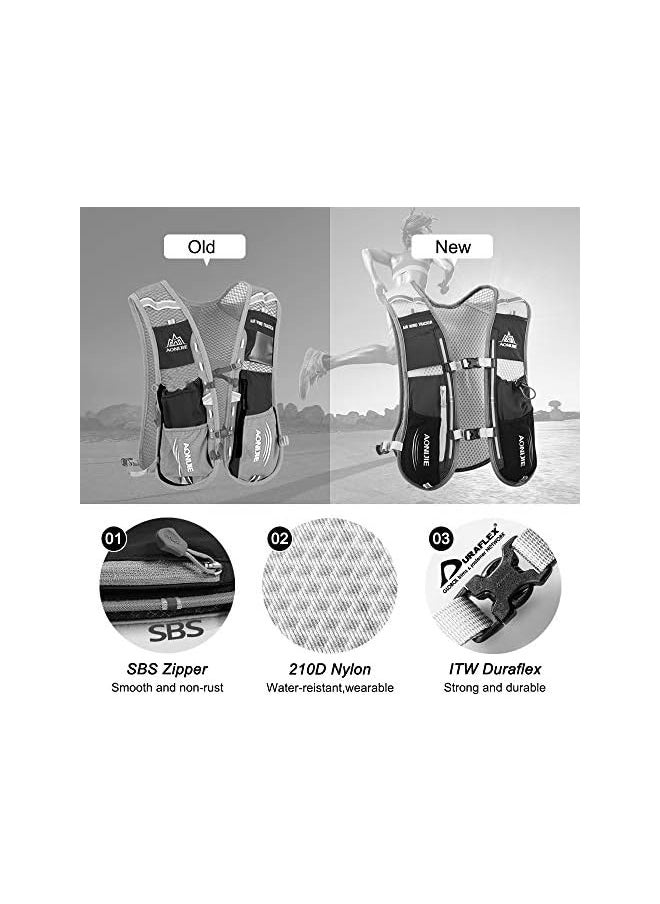 AONIJIE Lightweight Running Hydration Backpack, Running Hydration Vest For Women And Men (Black, 5L 190G)  - Image 4