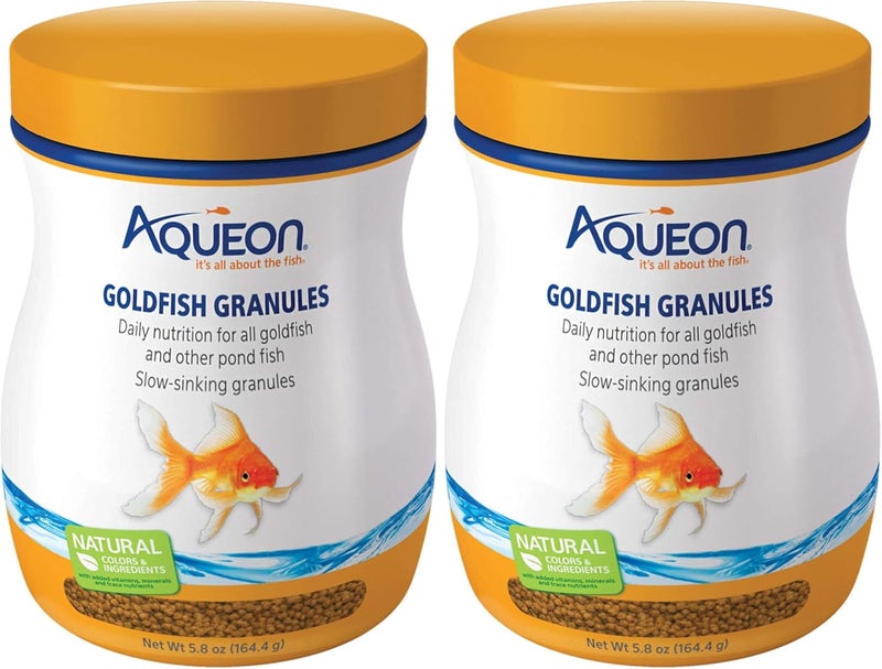 Aqueon Goldfish Fish Food Slow Sinking Granules, 5.8 Ounce, 100106053 (Pack of 2) - Image 1