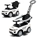 OLAKIDS 4 in 1 Ride on Push Car Toddlers Stroller Sliding Walking Toy with Horn Music Lights Removable Guardrails Handle Underneath Storage FoottoFloor Walker for Boys Girls Ivory White - Image 3