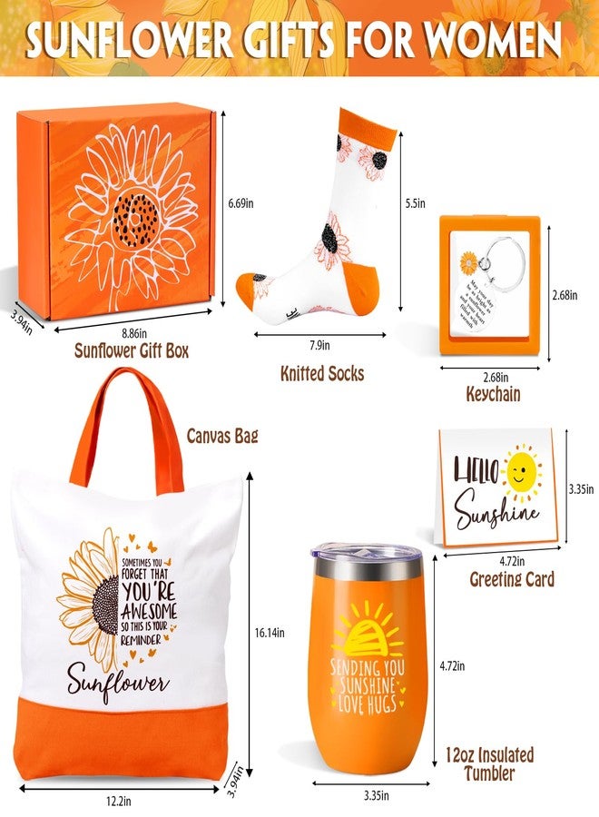 GiftPeak Sunflower Gifts for Women, Sending Sunshine Inspirational Gifts, Birthday Gift for Women Get Well Soon Gift Basket Thinking of You Care Package for Girls Mom Best Friend Bestie Sister Wife Girlfriend - Image 2