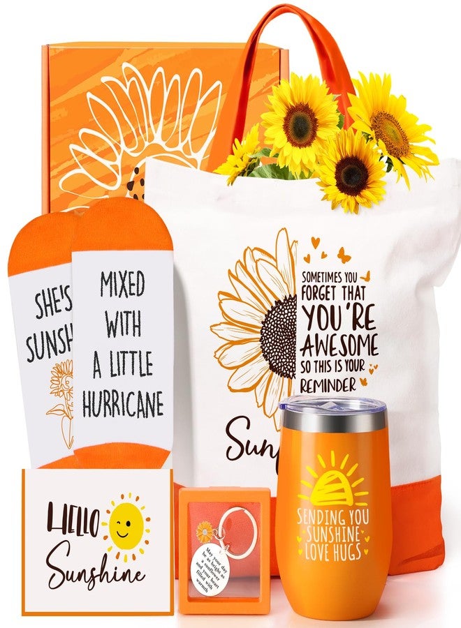 GiftPeak Sunflower Gifts for Women, Sending Sunshine Inspirational Gifts, Birthday Gift for Women Get Well Soon Gift Basket Thinking of You Care Package for Girls Mom Best Friend Bestie Sister Wife Girlfriend - Image 1