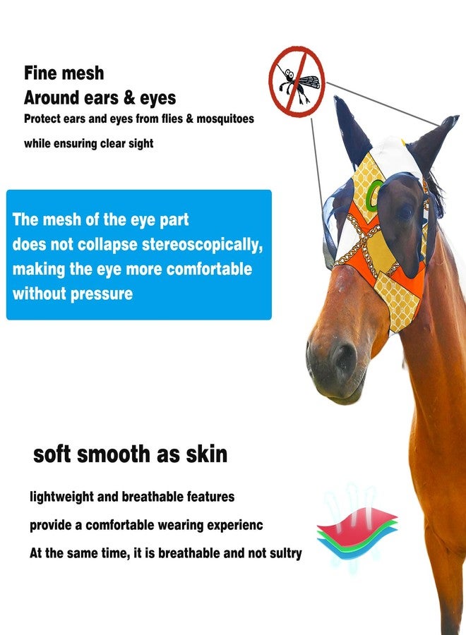 Paloura Super Comfort Fly Marsks for Horses of 3pcs Set-Horse FlyMask with Ears- Elasticity Fly Mask with UV Protection（Size：L - Image 5