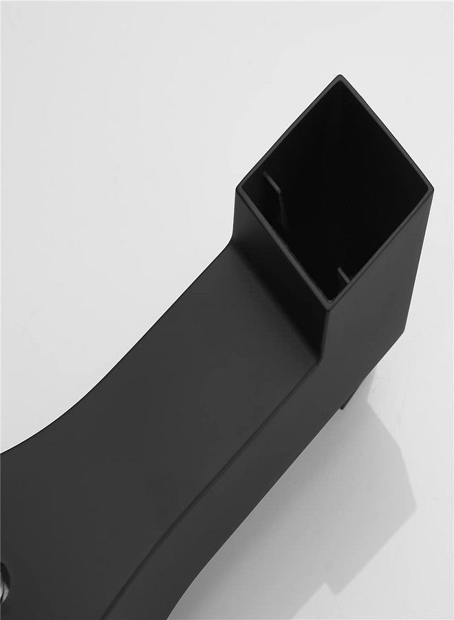 Weirun Bathroom Shower System Faucet Set Replacement Part Square Water Outlet Bath Tub Spout Without Diverter for 1/2 inch Copper Tube Matte Black - Image 3