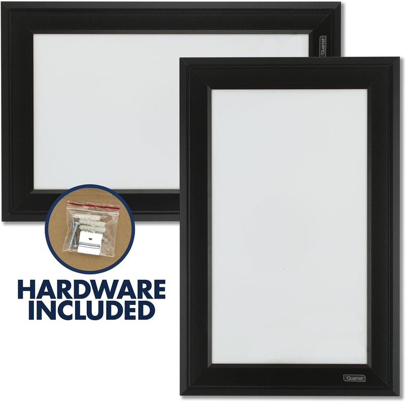 Quartet لوحة بيضاء مغناطيسية من كوارتيه 11 × 17 صغيرة للكتابة الجافة للأطفال مثالية للمكتب المنزلي ولوازم المدرسة المنزلية مع قلم كتابة جاف ومغناطيسات وإطار أسود 79280 - Image 5