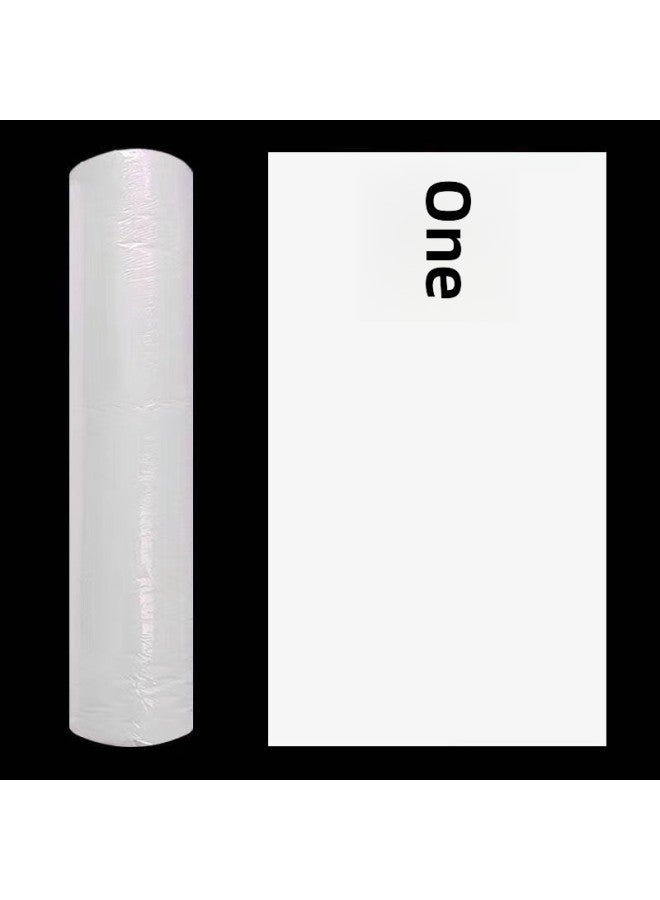 إسكدنيا لفافة ملاءة سرير صالون التجميل للاستخدام مرة واحدة مقاومة للماء والزيت بفتحة متقاطعة سميكة غير منسوجة لفافة ملاءة سرير التدليك - اللون: أبيض الفتحة - المواصفات: مقاومة للماء والزيت 80*180 سم 1 لفة 4 - Image 1