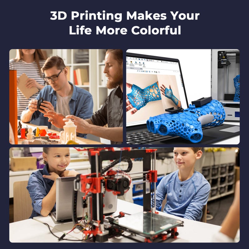 Creality Hyper PLA Filament 1.75mm High Fluidity High Speed 3D Printing Material Stable Extrusion Spool Dimensional 1KG(2.2lb) Accuracy +/-0.03mm Standard 1 Roll - Blue - Image 2
