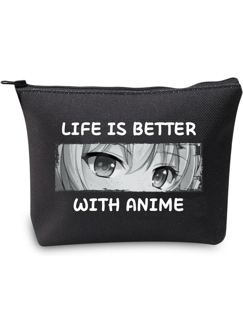 JXGZSO - JXGZSO Canvas Bag With Zipper - Life Is Better With Anime Cartoon Lover Gift Merchandise - Image 1