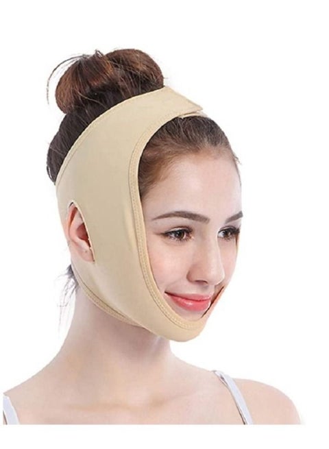 The double chin mask in the shape of the letter V, in a distinctive shape, is easy to use to lift the chin without pain, and the strap has a comfortable design that makes it not fall off easily while
