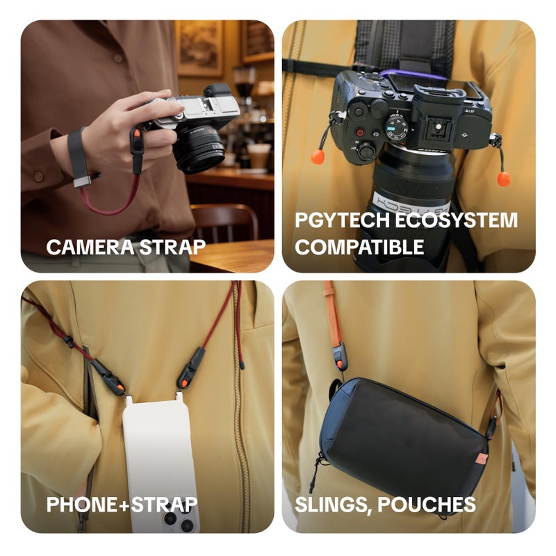 PGYTECH Camera Strap Air Universal Quick Connectors Air Set for Neck/Wrist Straps, 2 Buckles for Peak Design Camera Strap for Slide/Leash/Cuff with 4 Pcs Quick Beads - Image 4