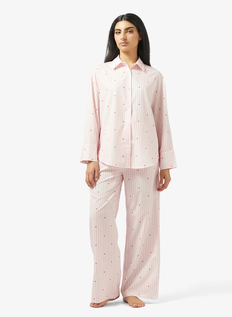 ايلا Printed Pyjama Top & Pant Set