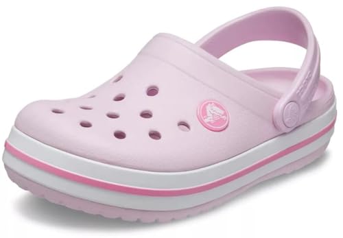Crocs Unisex-Child Crocband Clogs (Todder Shoes), Ballerina Pink, 7 Toddler - Image 1