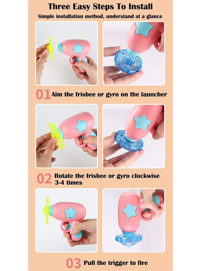 Children's Spinning Glowing Frisbee Gyro Gun Toy  - Image 4