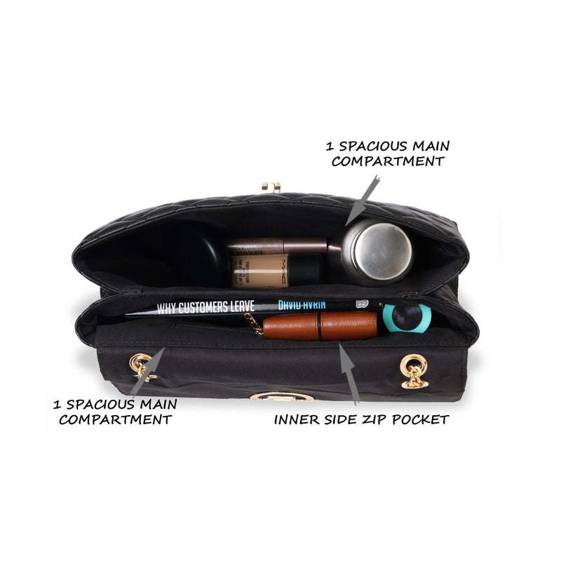 Lavie Quilt Eden Women's Flap Satchel (Black) - Image 3