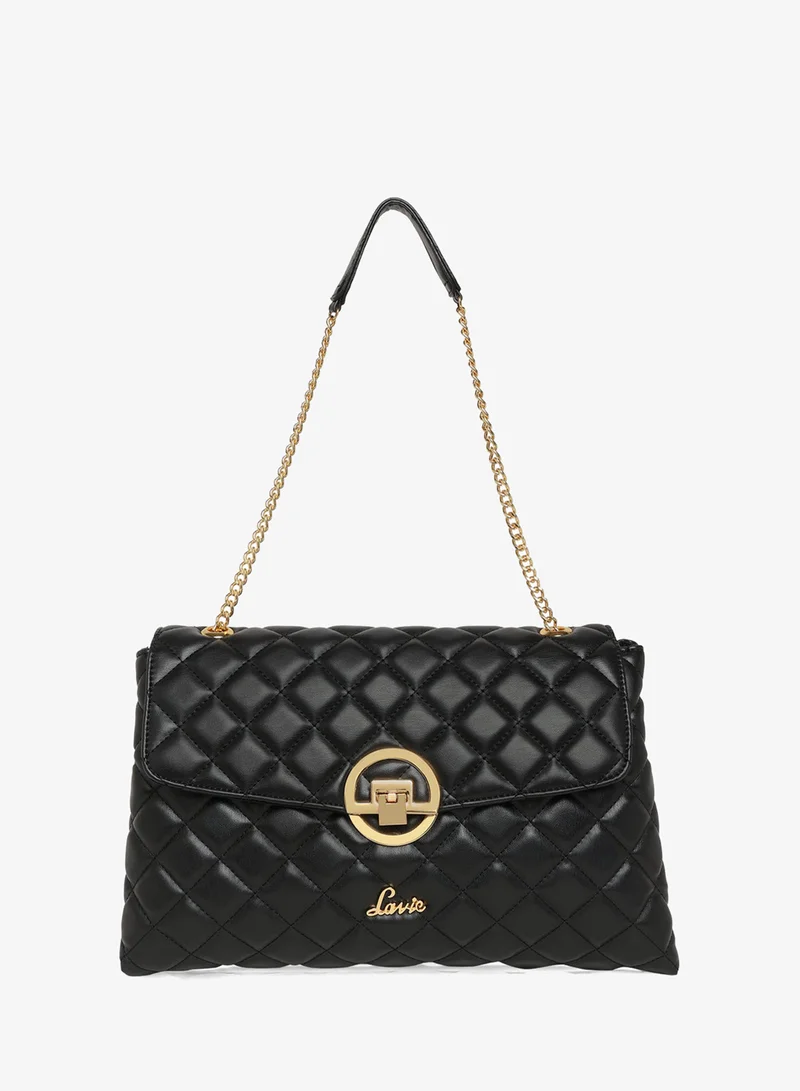 Lavie Quilt Eden Women's Flap Satchel (Black)