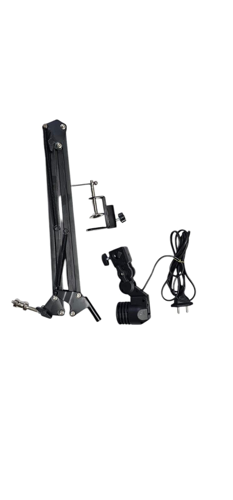 SHOPEE Adjustable Metal Swing Arm Table Lamp With Clamp, Swivel Light Lamp Bulb Holder For Bedroom, Study, Home Office, Table Photography, B22 Base, Replaceable Bulbs, Multi-Joint, Black Finish,Led - Image 5