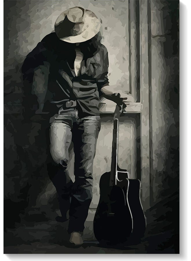 RYN Guitarist Themed Wall Art Painting Multicolour 40x60cm - Image 2