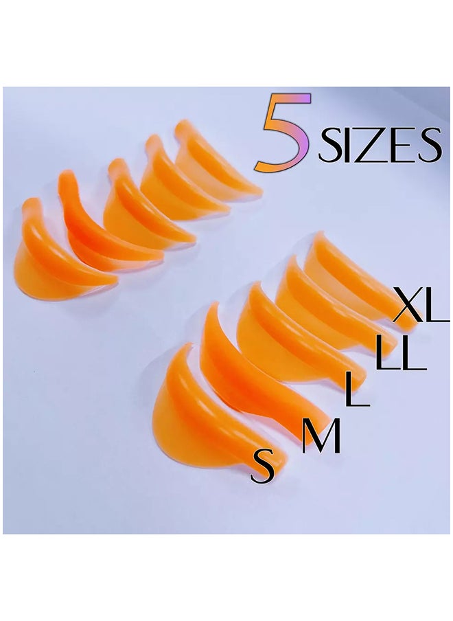 10-Pieces Eyelash Perming Pads Silicone Perm Lift, Eyelash Curler Refills Pads For S, M, L With 5 Different Sizes- GJD09