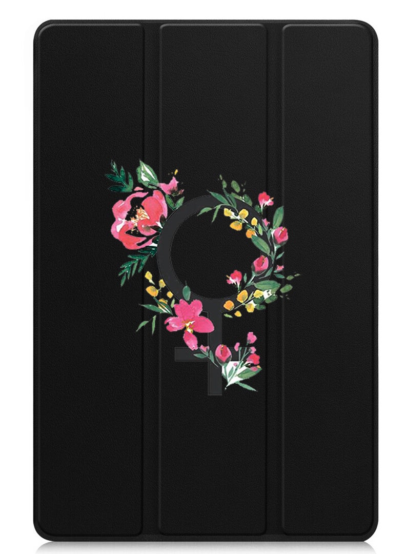 Theodor Protective Flip Case For Apple iPad mini 7th Generation (A17 Pro 2024 / Mini 6 2021 6th Generation) With Trifold Stand Auto Wake Sleep Shockproof Cover womens day floral - Image 1
