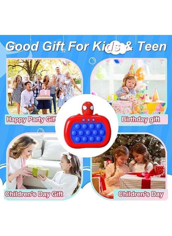 Quick Push Bubble Game, Quick Push Bubbles Game Console, Decompression Machine Games, Mini-Handheld Fast Speed Push Game, Pop Puzzle Game, Gift for Boys, Girls (Spider)