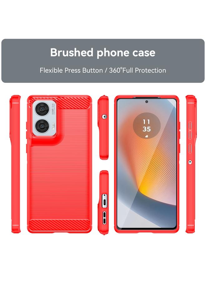 S-TOP Case For Motorola Moto G85 Carbon Fiber Brushed Texture TPU Phone Case - Image 2
