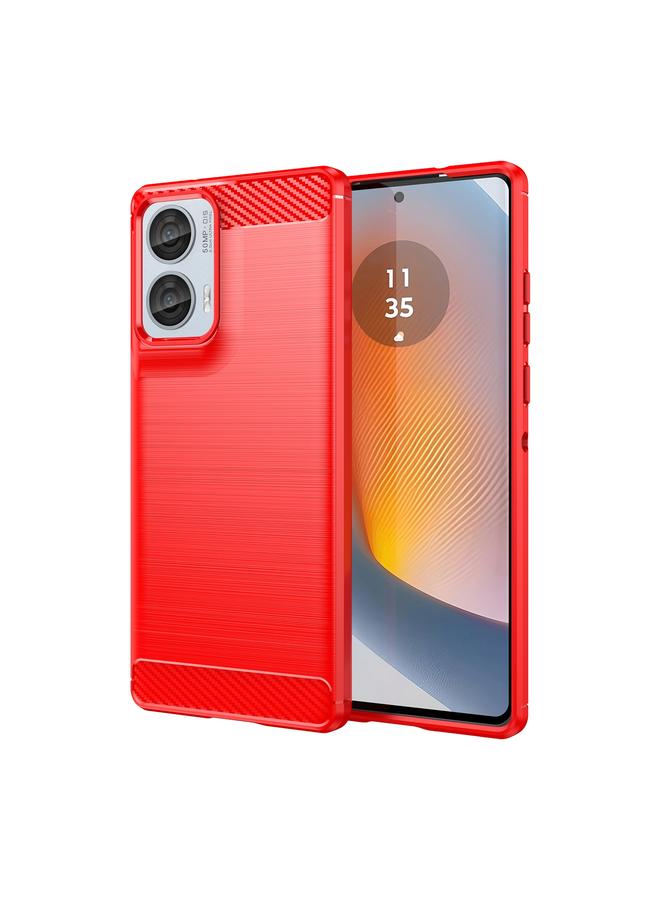S-TOP Case For Motorola Moto G85 Carbon Fiber Brushed Texture TPU Phone Case - Image 1