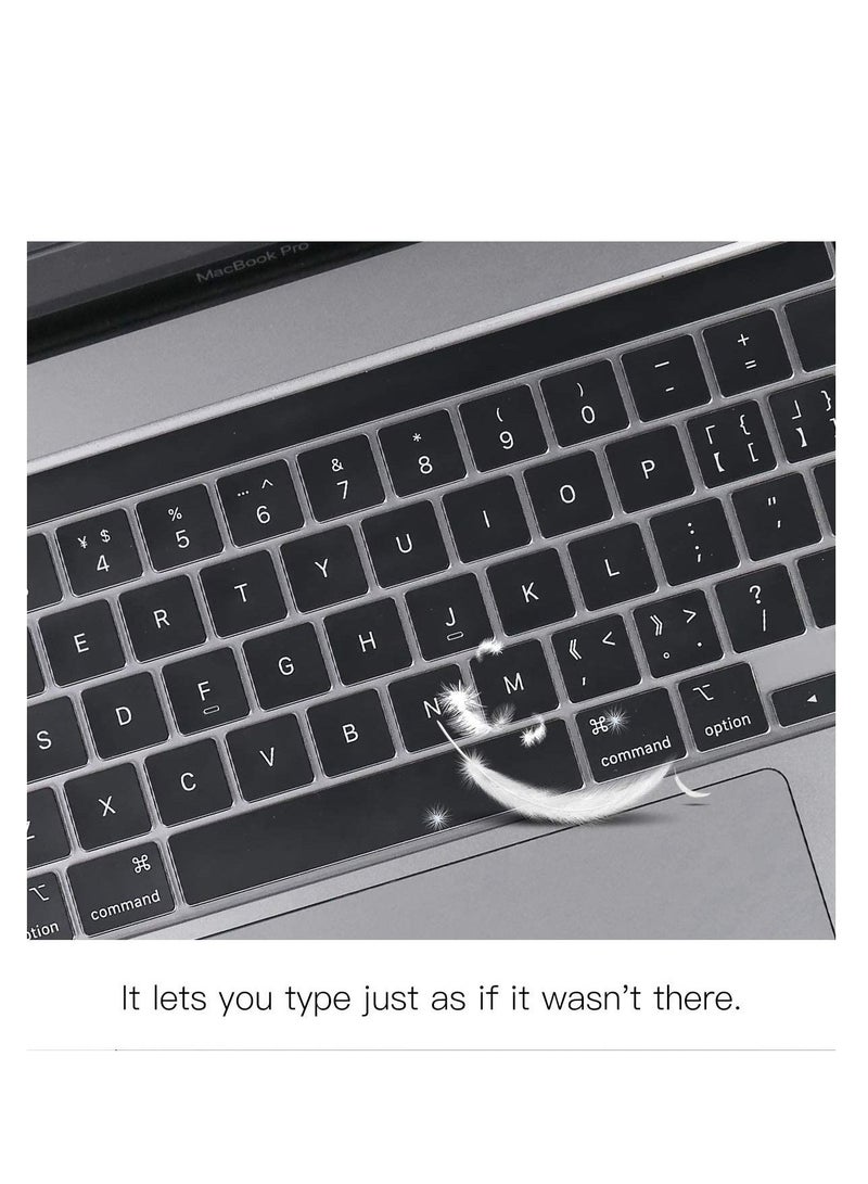 Premium Ultra Thin Keyboard Cover Protector Compatible with 2020 2021 2022 Intel or M1/M2-Based MacBook Pro 13" and 2019-2020 Intel-Based MacBook Pro 16" A2338 A2289 A2251 A2141--Clear - Image 2
