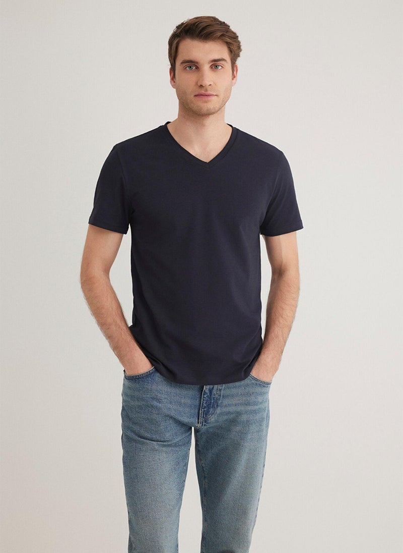 MAVI Stretch V Neck T-shirt - Image 3