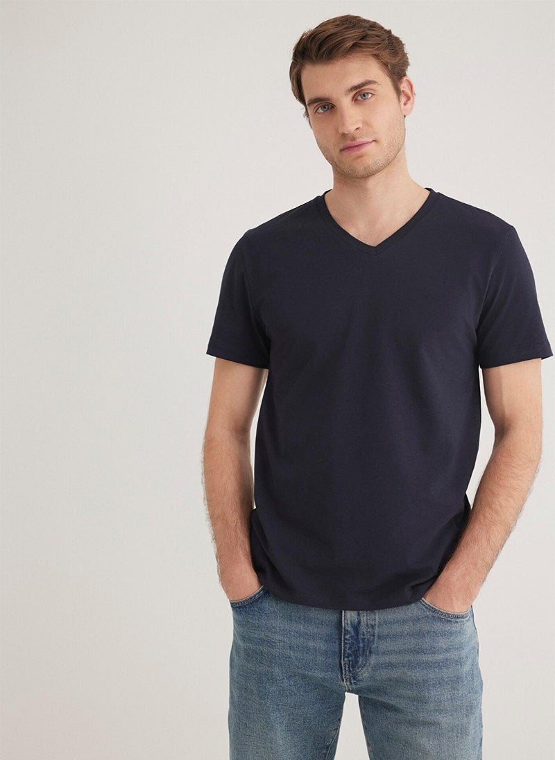 MAVI Stretch V Neck T-shirt - Image 1