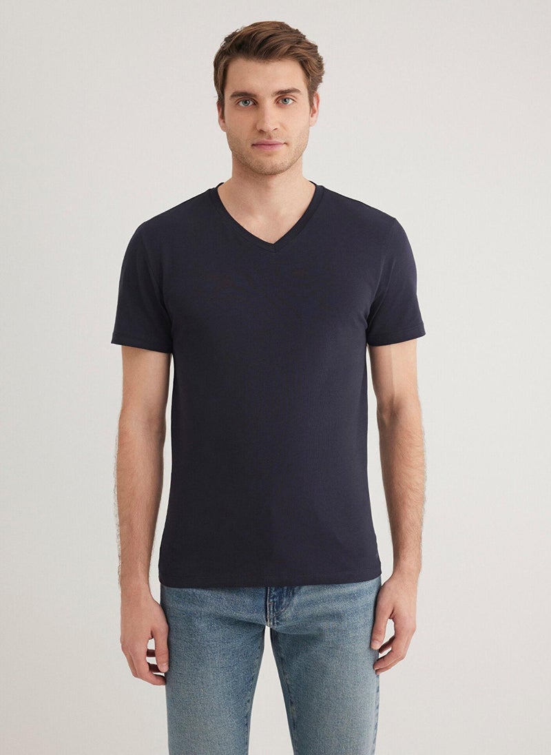MAVI Stretch V Neck T-shirt - Image 4