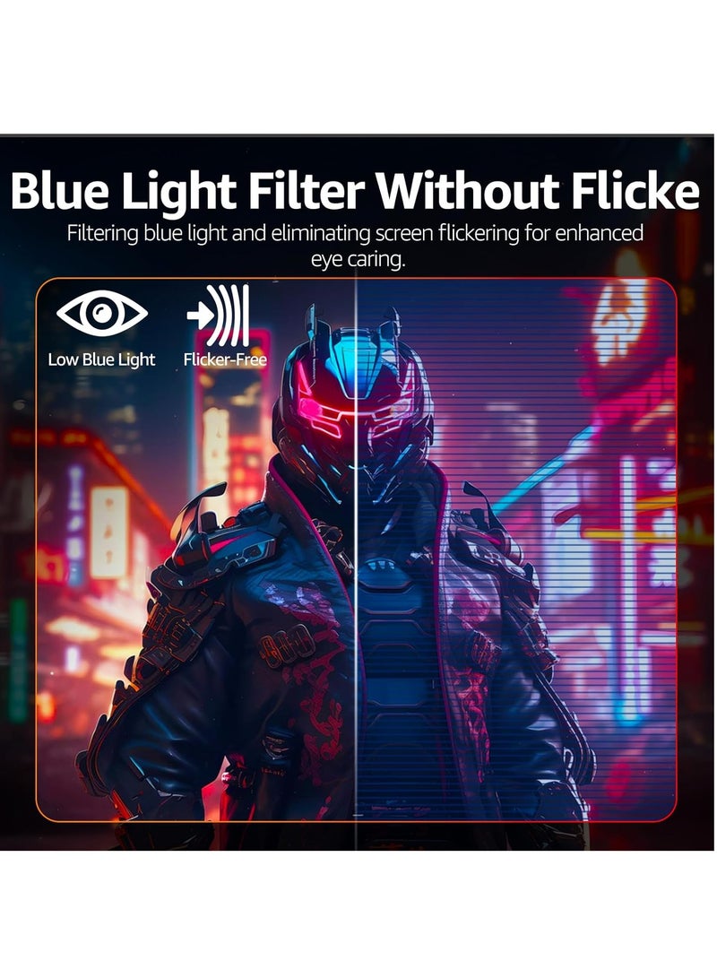 فلاشهوك شاشة ألعاب منحنية مقاس 27 بوصة مع مكبرات صوت مدمجة، ومعدل تحديث 144 هرتز، ودقة Full HD 1080 بكسل، وتصميم بدون إطار 1800R، وتقنية FreeSync، وتقنية Eye-Care، ومنافذ HDMI/DP - أسود - Image 4