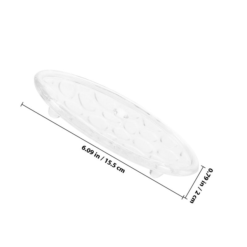 Stone Pattern Glass Soap Dish Holder for Bathroom Shower and Sink - Image 3