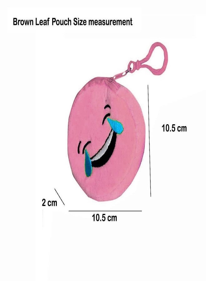 Utkarsh Smiley Pink Coin Pouch Purse Case Wallet Best Birthday Return Gifts Boys,Girls & Kids Pack of 6 - Image 2